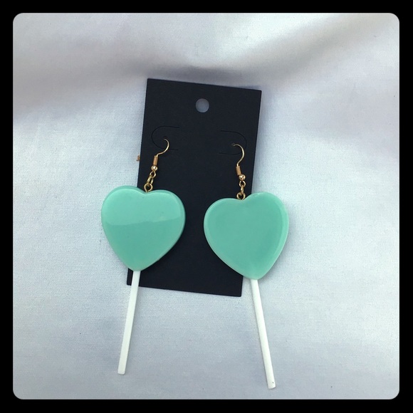 Lollipop heart earrings - Picture 1 of 1